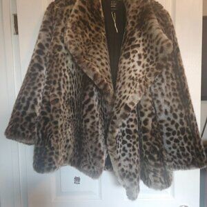 Zara faux fur leopard coat